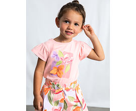 luxusní dětské růžové tričko Mayoral