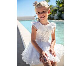 dětská bílá tylová sukně Mayoral 3901-95