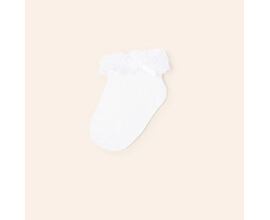 kojenecké bílé ponožky s krajkou Mayoral 9593-11