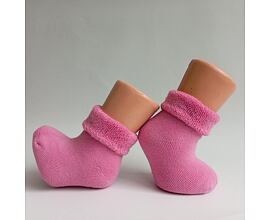 růžové froté ponožky Trepon pro batolata