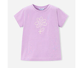 dětské letní tričko fialové s kytičkou Mayoral 174-59
