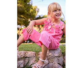 letní bavlněný komplet top a široké kalhoty Mayoral 3596-10