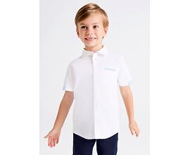 bílá dětská košile s krátkým rukávem Mayoral 3116-10