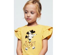dětské žluté triko se žirafou Mayoral 3091-60