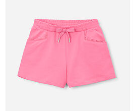 růžové bavlněné dětské kraťasy Mayoral 607-13