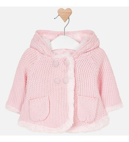 kojenecký zateplený svetr kabátek růžový Mayoral 2316