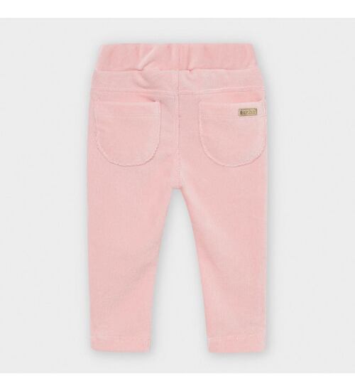 pohodlné teplé kojenecké růžové kalhoty pro holčičku Mayoral 514-56