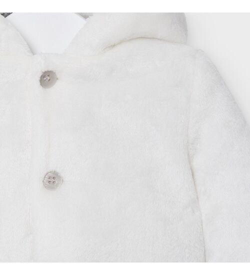 bílý hřejivý heboučký kabátek Mayoral 2462-10