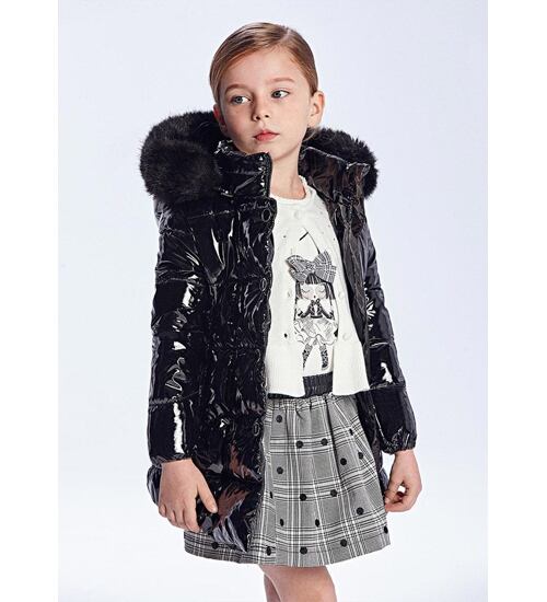 luxusní dětský zimní kabát s kožešinou