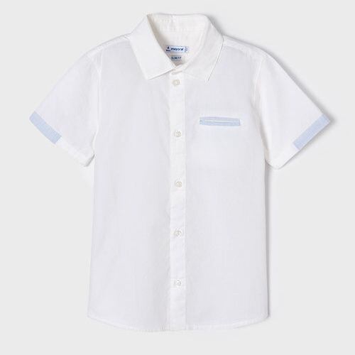 bílá dětská košile s krátkým rukávem Mayoral 3116-10