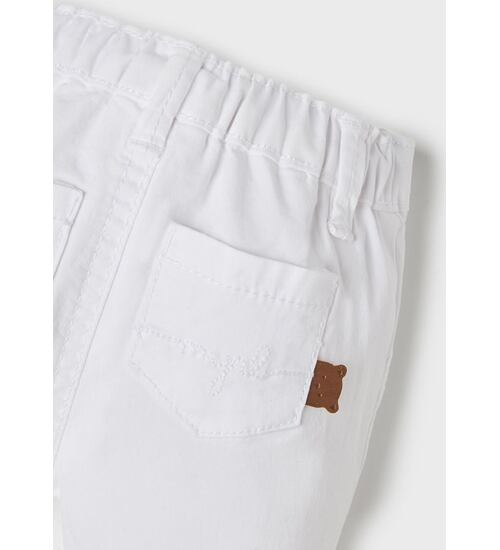 bílé pružné kalhoty pro kojence Mayoral 595-85