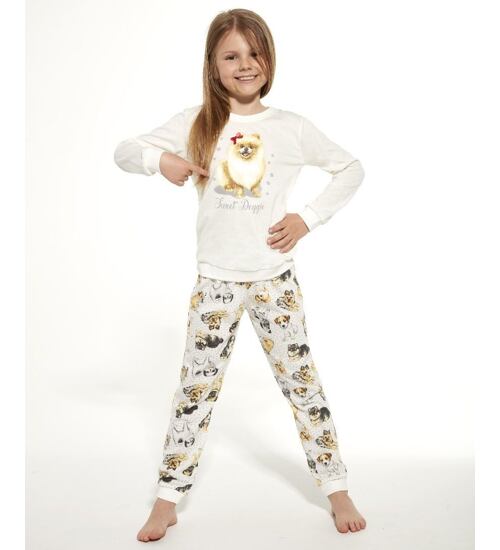 dívčí dlouhé pyžamo s pejskem Cornette 978/152