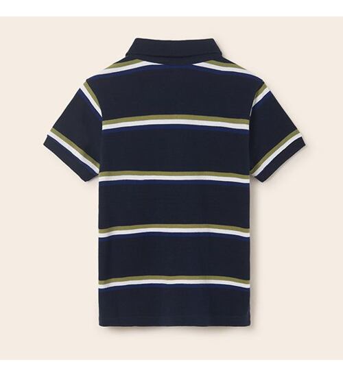 chlapecké triko s límečkem a barevnými proužky Mayoral 6101-25