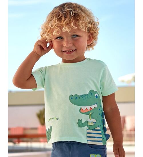 dětské letní tričko s veselým krokodýlem Mayoral 1022-19