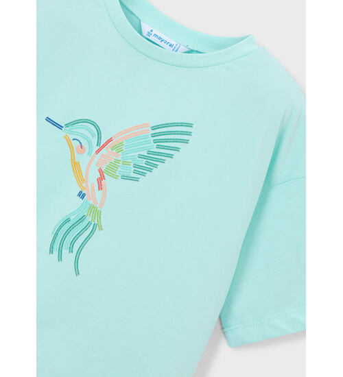 dětské tričko s barevným ptáčkem Mayoral 3016-22