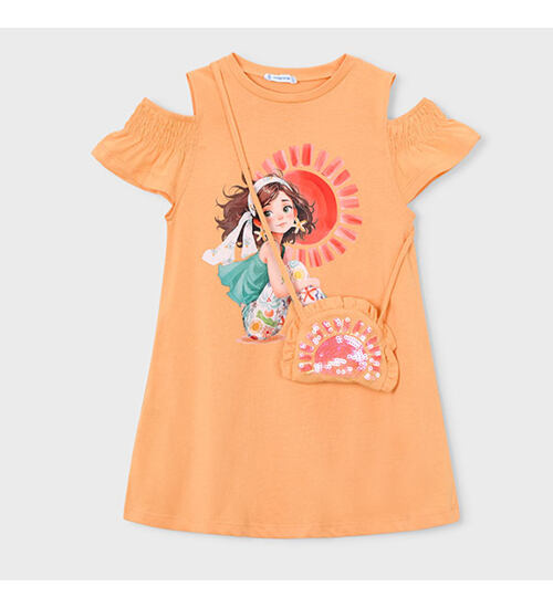 letní bavlněné šaty s taštičkou Mayoral 3941-11