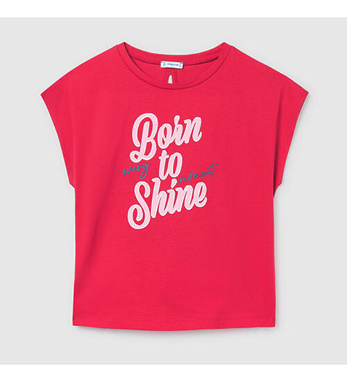 dívčí oversize tričko s nápisem Mayoral 6010-10