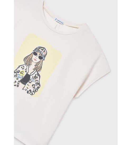 dívčí oversize tričko s obrázkem Mayoral 6010-11