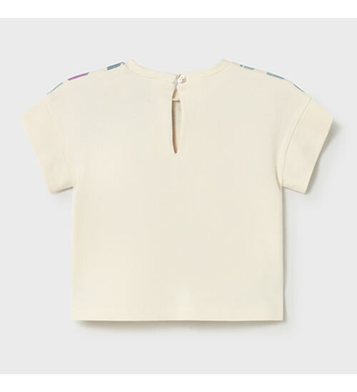 letní tričko s potiskem květin a včeliček Mayoral 1085-21