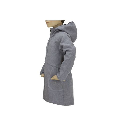 dívčí softshellový kabát šedý velikost 128 a 134