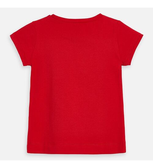červené dětské tričko s obrázkem mašle Mayoral 3007-25