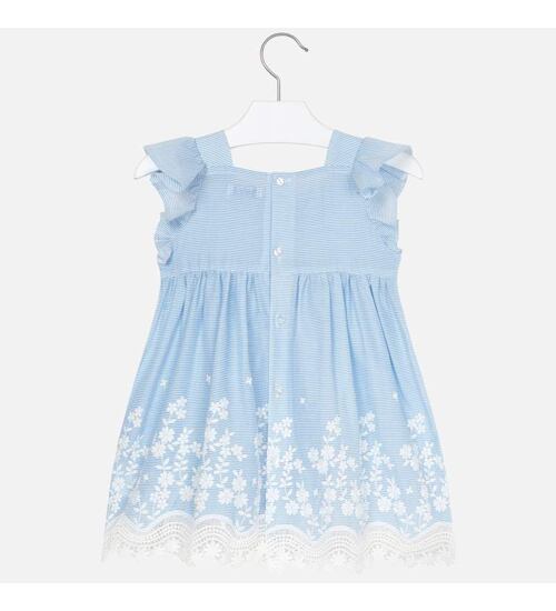 dětské modré popelínové šaty v akční ceně Mayoral 3952-47