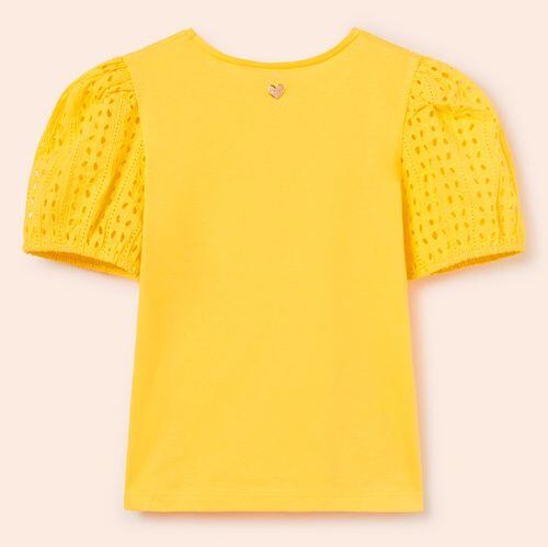 dívčí halenka tričko s madeirovými rukávy Mayoral 6046-17