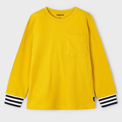 dětské žluté triko bavlněné vaflové Mayoral 4031-18