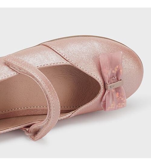 dětské balerínky s mašličkou Mayoral 44380-22 Rosa metal
