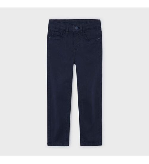 dětské modré plátěné slim kalhoty Mayoral 509-84