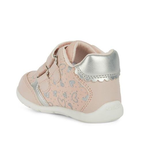 dětské růžové boty se srdíčky Geox B451QB
