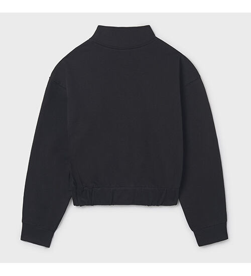crop top mikina dívčí černá Mayoral 7424-23