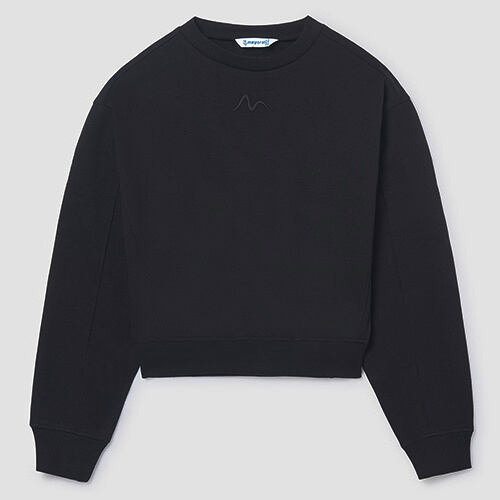 crop top mikina černá dívčí Mayoral 7422-17