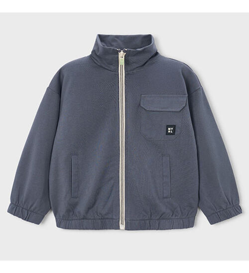 dětská jednobarevná mikina na zip Mayoral 3441-81