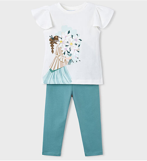 dětská letní tunika s obrázkem a legíny Mayoral 3724-86