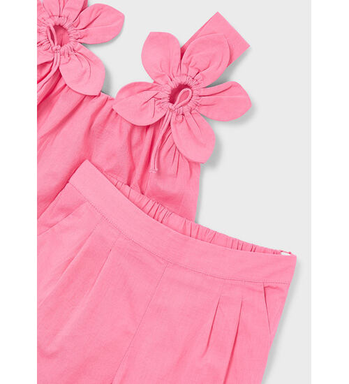 letní bavlněný komplet top a široké kalhoty Mayoral 3596-10