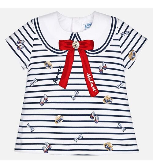dívčí tričko v námořnickém stylu Mayoral 1024