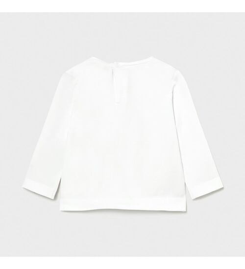 bílé obrázkové tričko s pejskem pro miminka Mayoral 1091-80