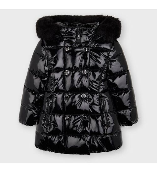 černý dětský zimní kabát