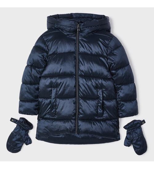 prošívaný zimní kabát s rukavicemi Mayoral 4490-65