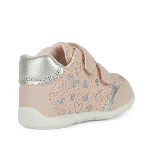 dětské růžové boty se srdíčky Geox B451QB