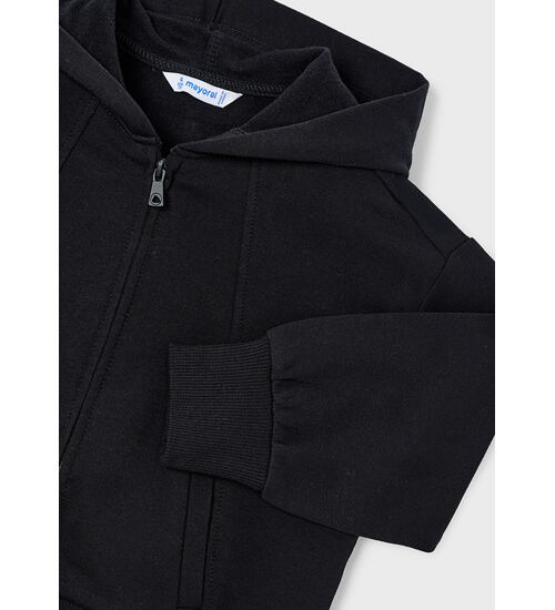crop top mikina dětská černá na zip Mayoral 4449-70