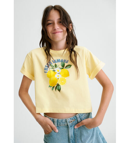 Mayoral dívčí letní triko s obrázkem citrónů