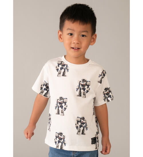 dětské tričko s obrázky robotů Mayoral 3068-68