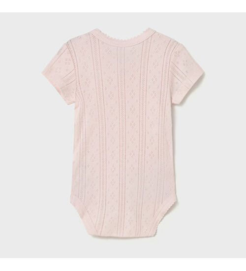 kojenecké body růžové s krátkým rukávem Mayoral 1701-80