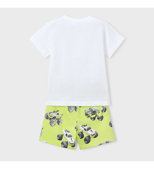 dětské triko a kraťasy v kompletu motiv monster truck Mayoral 3607-81