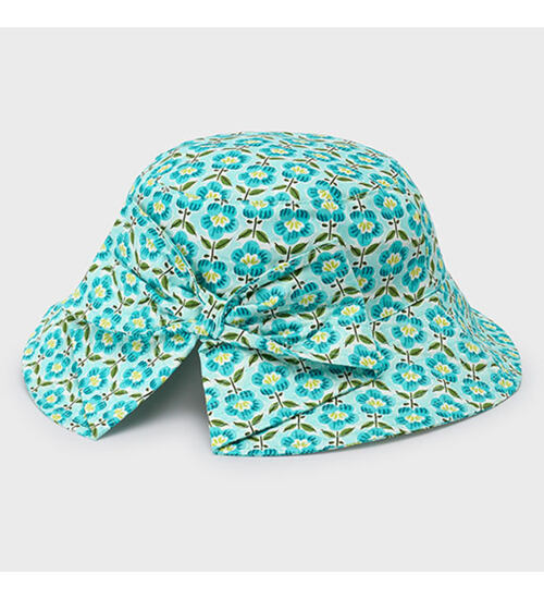 dívčí letní bavlněný klobouk s kytičkami Mayoral 10190-86