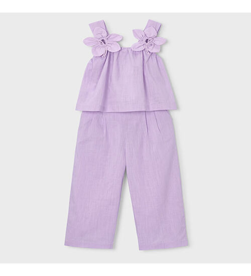 dívčí letní komplet top a široké kalhoty Mayoral 3596-11