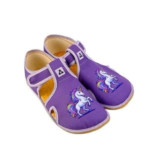 barefoot dětské bačkory Antal Rascal Unicorn