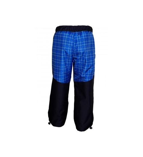 šusťákové kalhoty s bavlněnou podšívkou velikost 104 modré